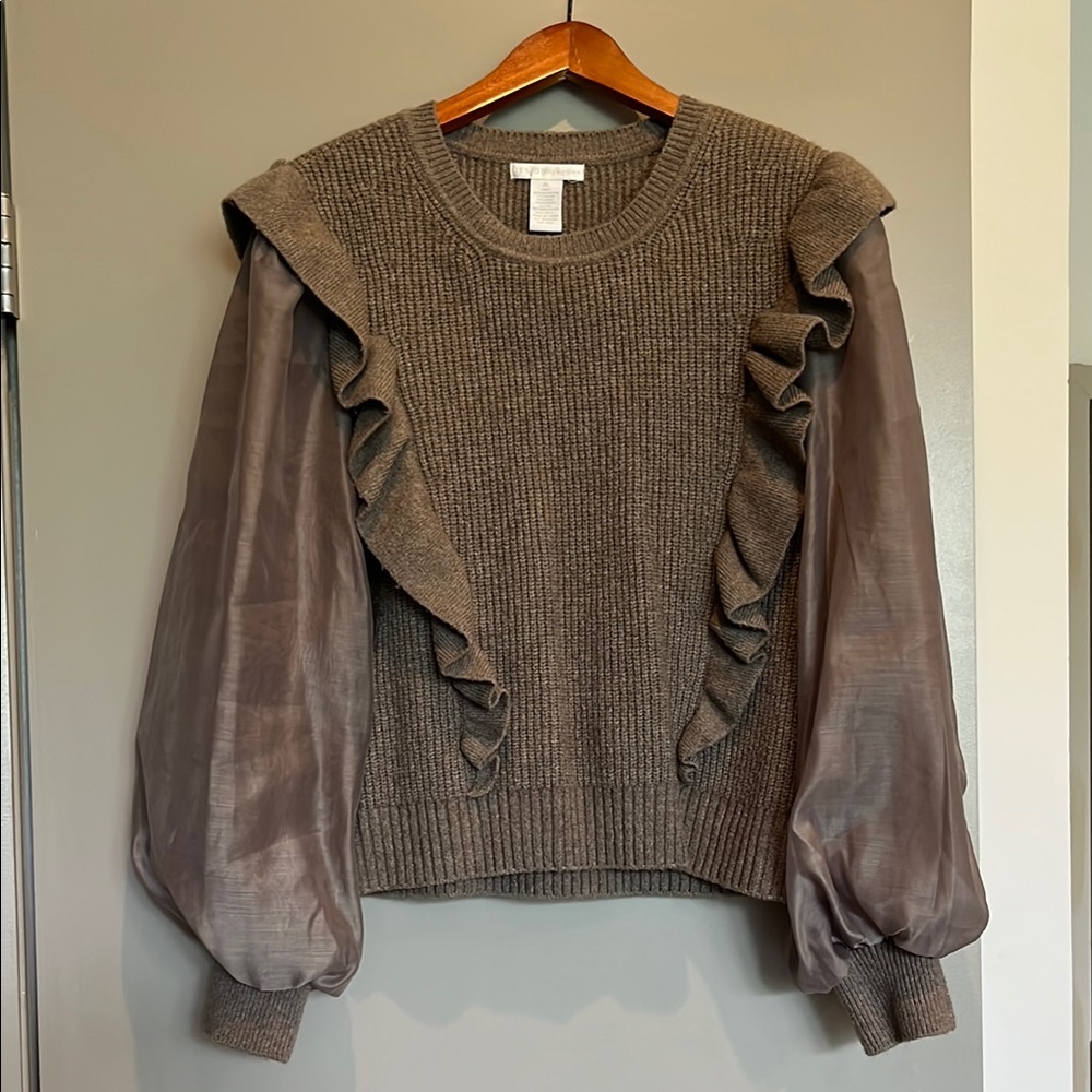 Evereve Brown Crew Neck Sweater